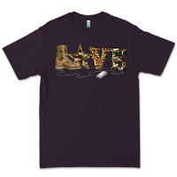 Plum camouflage military boots love Premium Tee - Artiststas