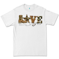 White camouflage military boots love Premium Tee - Artiststas