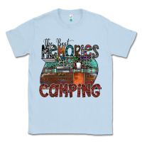 Dusty Blue the best memories camping Classic Tee - SublimationCraftShop