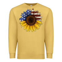 Antique Gold american flag sunflower Premium Sweatshirt - Jasminsmagicworld