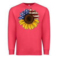 Cardinal american flag sunflower Premium Sweatshirt - Jasminsmagicworld