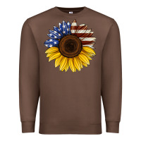 Chestnut american flag sunflower Premium Sweatshirt - Jasminsmagicworld