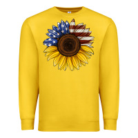 Lemon american flag sunflower Premium Sweatshirt - Jasminsmagicworld