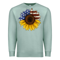 Seafoam american flag sunflower Premium Sweatshirt - Jasminsmagicworld