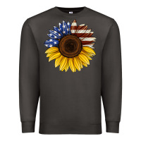 Smoke american flag sunflower Premium Sweatshirt - Jasminsmagicworld