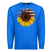 True Royal american flag sunflower Premium Sweatshirt - Jasminsmagicworld