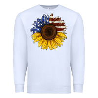White american flag sunflower Premium Sweatshirt - Jasminsmagicworld