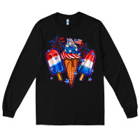 Black 4th of July ice creams Long Sleeve Tee - Neo Western