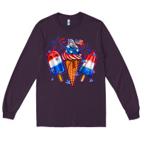 Plum 4th of July ice creams Long Sleeve Tee - Neo Western