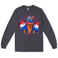 Smoke 4th of July ice creams Long Sleeve Tee - Neo Western