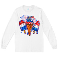 White 4th of July ice creams Long Sleeve Tee - Neo Western
