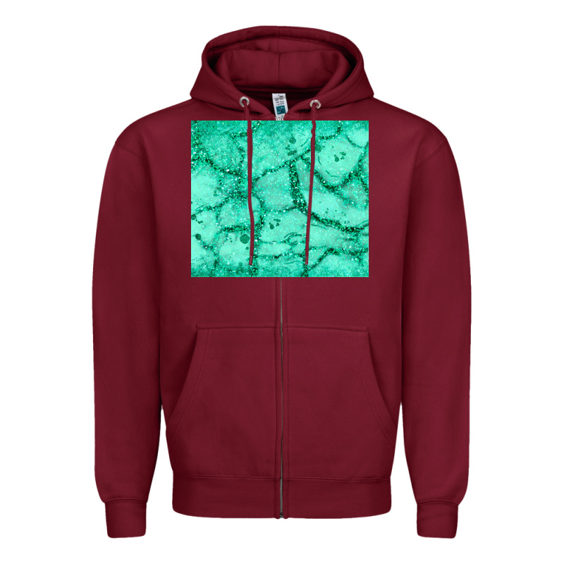 Green Glitter Zipper Hoodie by JahusDesignShop | Teevron