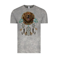 Cloud Rock bear  native dreamcatcher Vintage Tee - BarkalooDesign