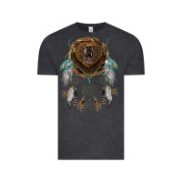 Vintage Black bear  native dreamcatcher Vintage Tee - BarkalooDesign