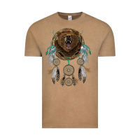 Vintage Coffee bear  native dreamcatcher Vintage Tee - BarkalooDesign