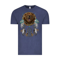 Vintage Denim bear  native dreamcatcher Vintage Tee - BarkalooDesign