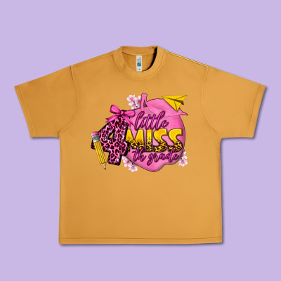 Little Miss 4th Grade Urban Heavy Tee Designed By Texasbilliewilder