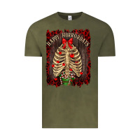 Vintage Olive Happy Horrordays Vintage Tee - RanaPortraitStore