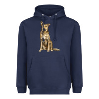 Navy chinook dog Heavyweight Hoodie - LillyAllenDesigns
