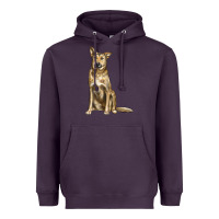 Plum chinook dog Heavyweight Hoodie - LillyAllenDesigns