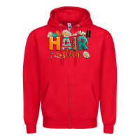 Red hair tech Zipper Hoodie - AdoDesignShop