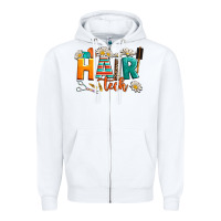 White hair tech Zipper Hoodie - AdoDesignShop