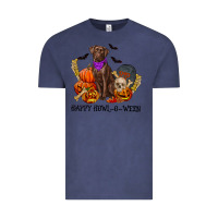 Vintage Denim Happy howl o ween Vintage Tee - RanaPortraitStore