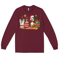 Burgundy santa fuel coffee cups Long Sleeve Tee - AdoDesignShop