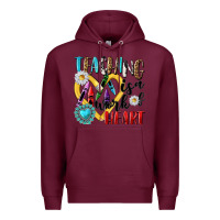 Burgundy teaching is a work of heart Premium Hoodie - NancyCooperArtShop