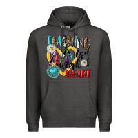 Charcoal Heather teaching is a work of heart Premium Hoodie - NancyCooperArtShop