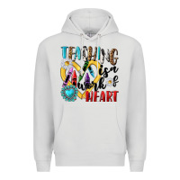 Dove Grey teaching is a work of heart Premium Hoodie - NancyCooperArtShop