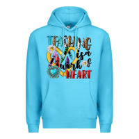 Ocean Blue teaching is a work of heart Premium Hoodie - NancyCooperArtShop