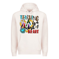 Pale Pink teaching is a work of heart Premium Hoodie - NancyCooperArtShop