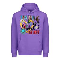Purple teaching is a work of heart Premium Hoodie - NancyCooperArtShop