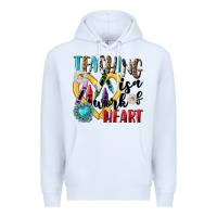 White teaching is a work of heart Premium Hoodie - NancyCooperArtShop