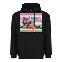 Black happy easter y'all  rabbit Heavyweight Hoodie - BarkalooDesign