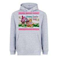Heather Grey happy easter y'all  rabbit Heavyweight Hoodie - BarkalooDesign