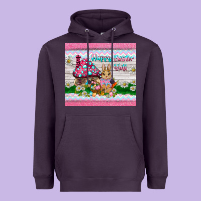 Happy Easter Y'all  Rabbit Heavyweight Hoodie Designed By Barkaloodesign
