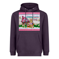 Plum happy easter y'all  rabbit Heavyweight Hoodie - BarkalooDesign