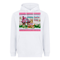 White happy easter y'all  rabbit Heavyweight Hoodie - BarkalooDesign