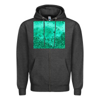 Charcoal Heather green glitter Zipper Hoodie - JahusDesignShop