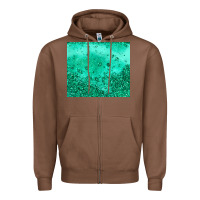 Chestnut green glitter Zipper Hoodie - JahusDesignShop
