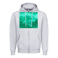 Heather Grey green glitter Zipper Hoodie - JahusDesignShop