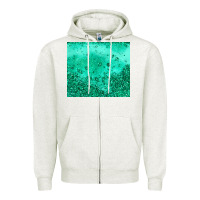 Oatmeal Heather green glitter Zipper Hoodie - JahusDesignShop