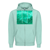 Seafoam green glitter Zipper Hoodie - JahusDesignShop
