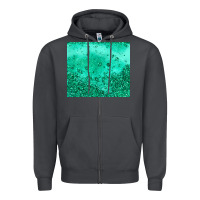 Smoke green glitter Zipper Hoodie - JahusDesignShop