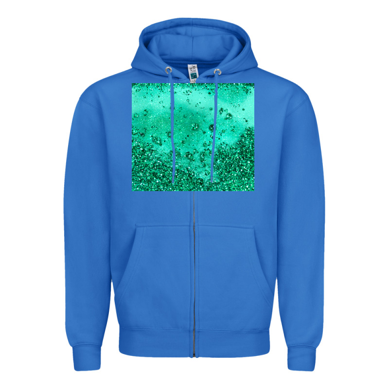 Green Glitter Zipper Hoodie by JahusDesignShop | Teevron