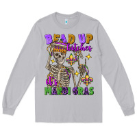 Moon Dust bead up bitches it's mardi gras skeleton Long Sleeve Tee - FaDigitalArtStudio