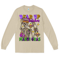 Mushroom bead up bitches it's mardi gras skeleton Long Sleeve Tee - FaDigitalArtStudio