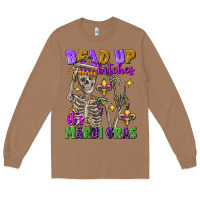Toasted Coconut bead up bitches it's mardi gras skeleton Long Sleeve Tee - FaDigitalArtStudio